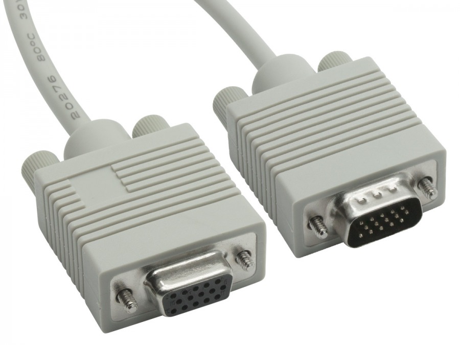 [9341756008768] 9341756008768 8Ware VGA Extension Cable 3m - 15 pins Male to 15 pins Female for Monitor PC Molded Type Grey