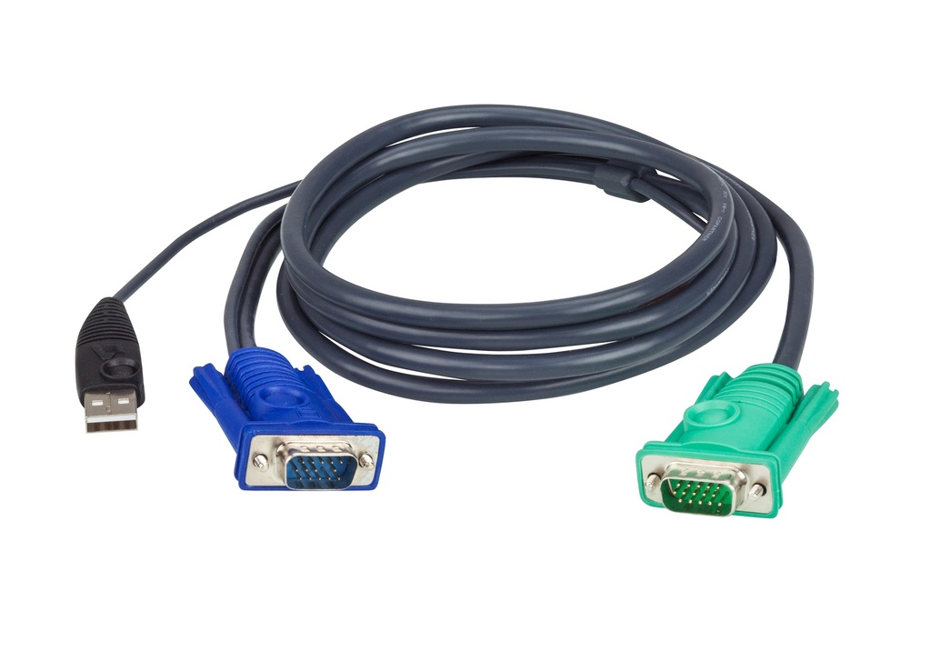 [4710423772922] 4710423772922 Aten KVM Cable 5m with VGA  USB to 3in1 SPHD to suit CS8xU, CS174x, CS13xx, CS17xxA, CS17xxi CL5xxx, CL58xx