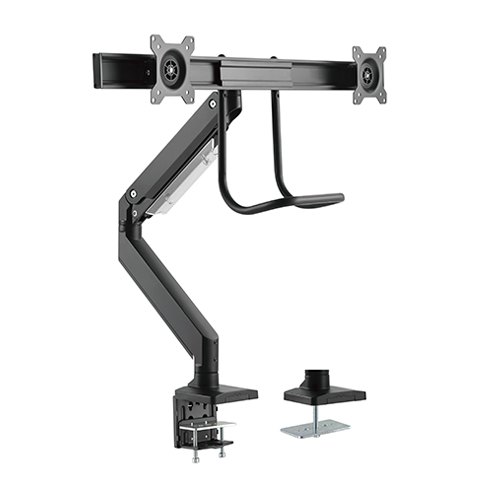6956745162081 Brateck Dual Monitors Aluminum Heavy-Duty Gas Spring Monitor Arm with Handle Fit Most 17‘-32’ Monitors Up to 8kg per screen VESA 75x75/100x100(LS)