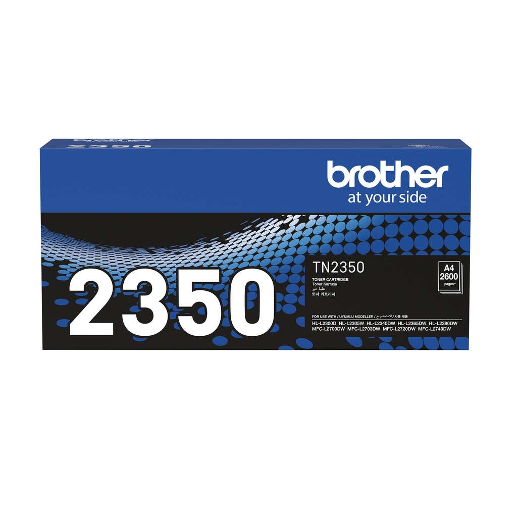 [4977766738101] 4977766738101 Brother TN-2350 Mono Laser Toner- High Yield Cartridge, HL-L2300D/L2305W/L2340DW/L2365DW/2380DW/MFC-L2700DW/2703DW/2720DW/2740DW up to 2,600 p