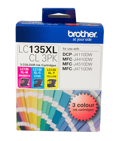 [4977766715478] 4977766715478 Brother LC-135XL Colour Value Pack 1XCyan 1X Magenta 1X Yellow