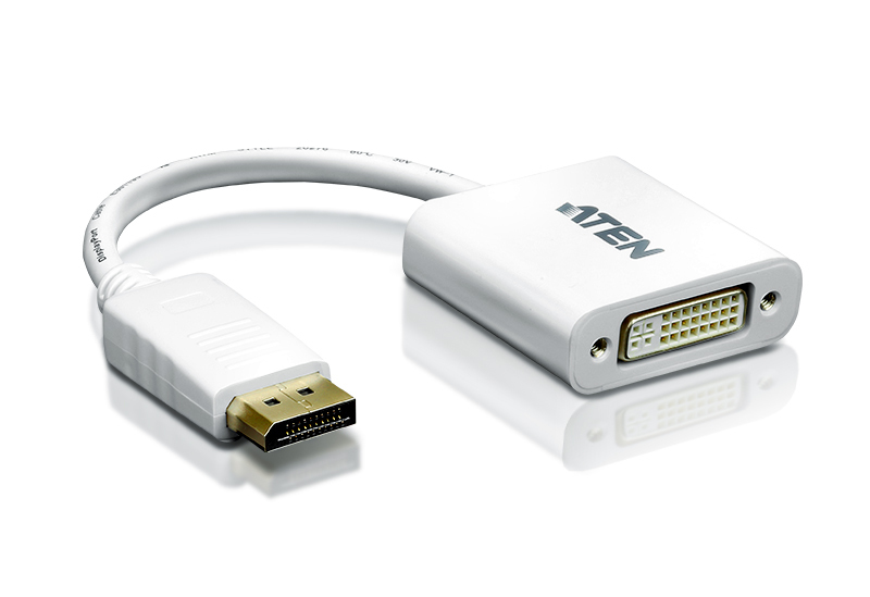 [4719264643705] 4719264643705 *PROMO* SOH only* Aten DisplayPort to DVI Adapter, Converts DisplayPort signals to DVI output, DisplayPort 1.2 a compliant, Supports VGA, SVGA, XGA,