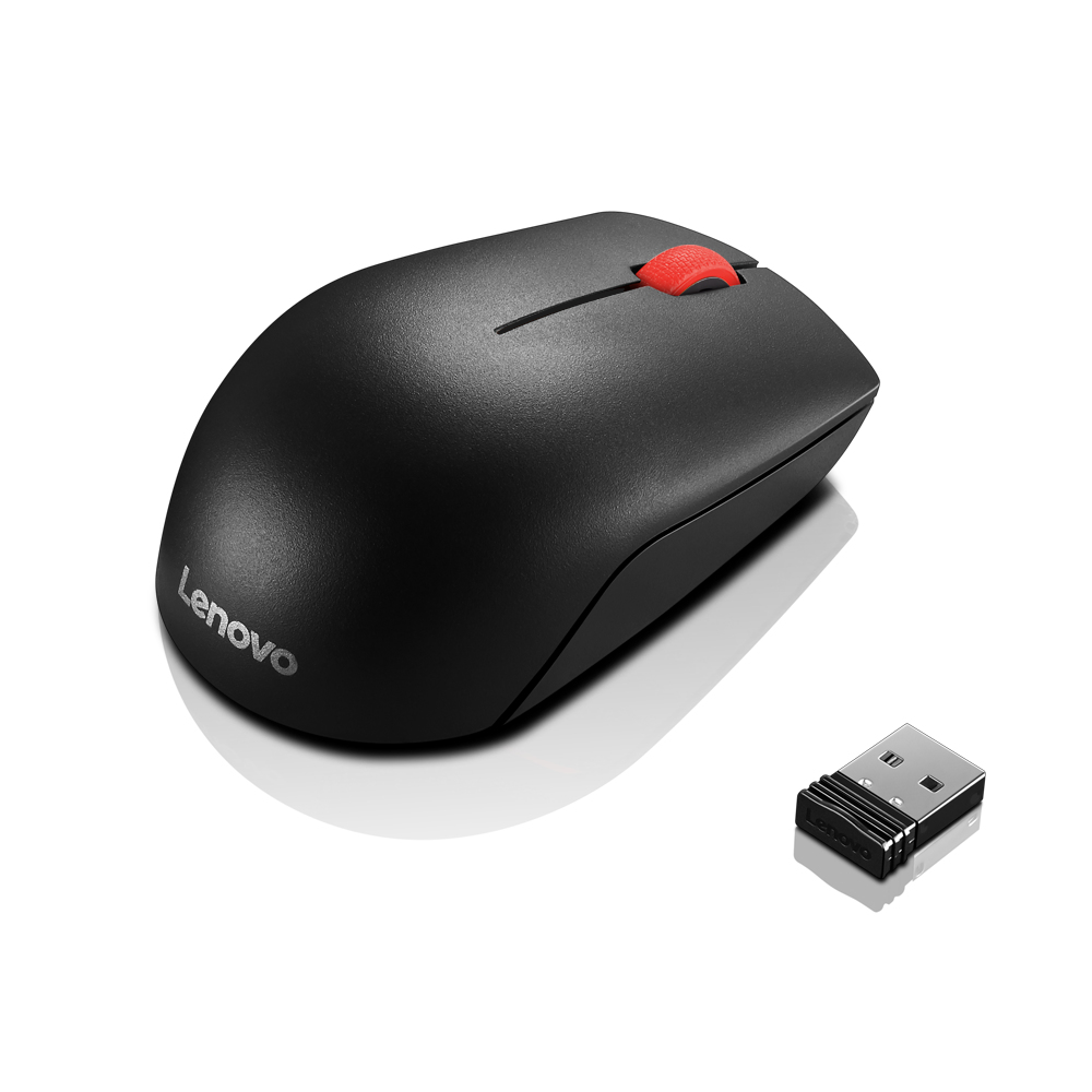 [192563496083] 192563496083 LENOVO Essentials Compact Wireless Mouse - 2.4 GHz Wireless via Nano USB, 1000 DPI, Optical sensor, Supported PC with USB port, 1 Year Warranty
