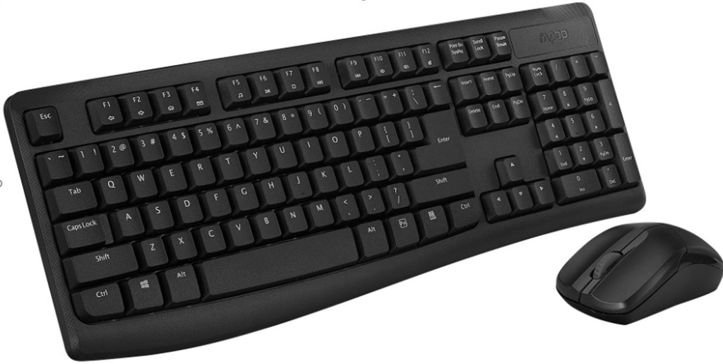 [6940056199621] 6940056199621 RAPOO X1800Pro Wireless Mouse  Keyboard Combo - 2.4G, 10M Range, Optical, Long Battery, Spill-Resistant Design,1000 DPI, Nano Receiver, Office Choice