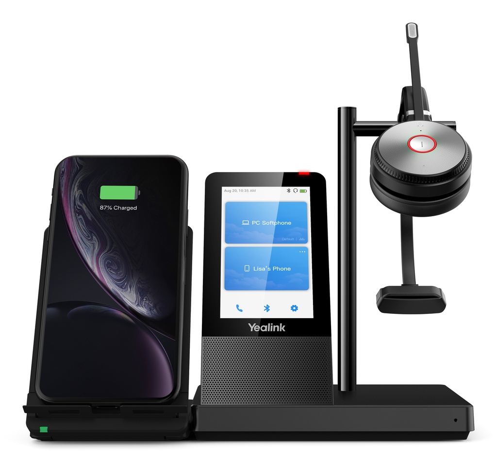 [6938818306424] 6938818306424 Yealink WH66 Mono UC DECT Wireless Headset, UC Workstation, HD Voice, 2-Mic Noise Cancellation330° Adjustable, Leather Ear Cushions,Teams Certified