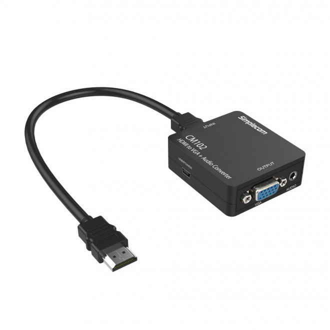 9350414000976 Simplecom CM102 HDMI to VGA + Audio 3.5mm Stereo Converter