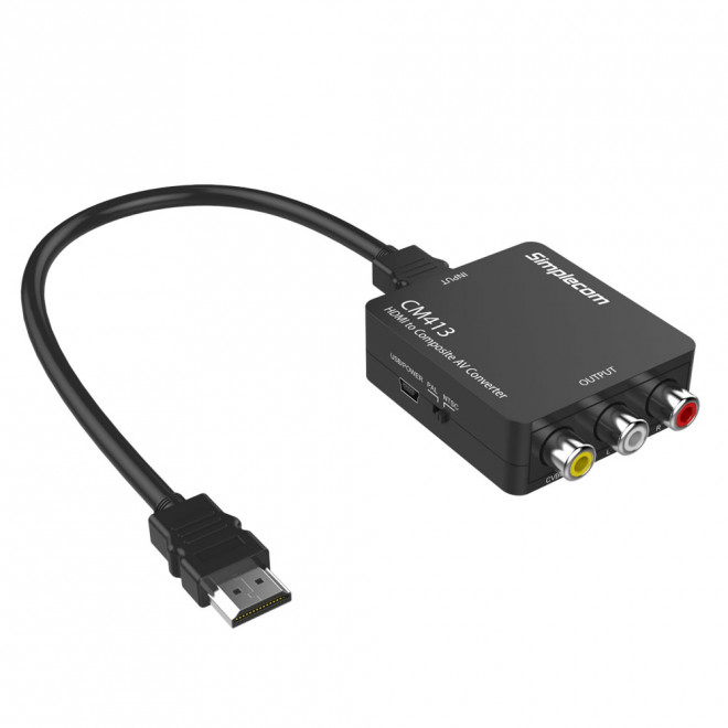 [9350414000600] 9350414000600 Simplecom CM413 HDMI to Composite AV CVBS 3RCA Video Converter 1080p Downscaling