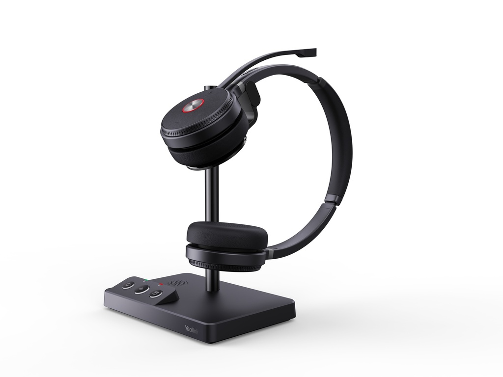 [6938818306394] 6938818306394 Yealink WH62 Dual UC DECT Wireless Headset, Busylight On Headset, Leather Ear Cushions, Microsoft Teams  UC Certified,Noise Killer, HD voice, 2Mics