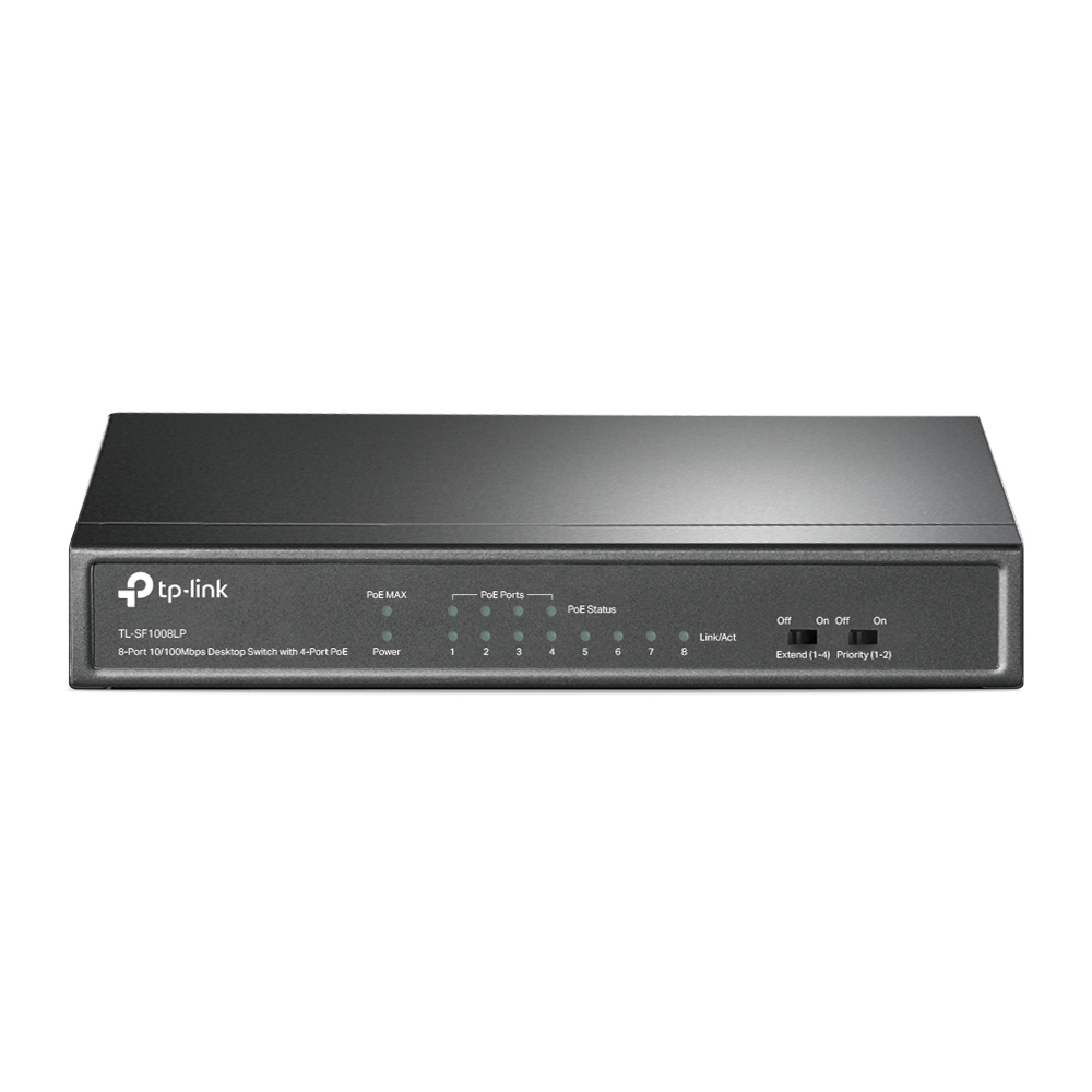 [6935364052768] 6935364052768 TP-Link TL-SF1008LP 8-Port 10/100Mbps Desktop Switch with 4-Port PoE, Up To 41W For all PoE Ports