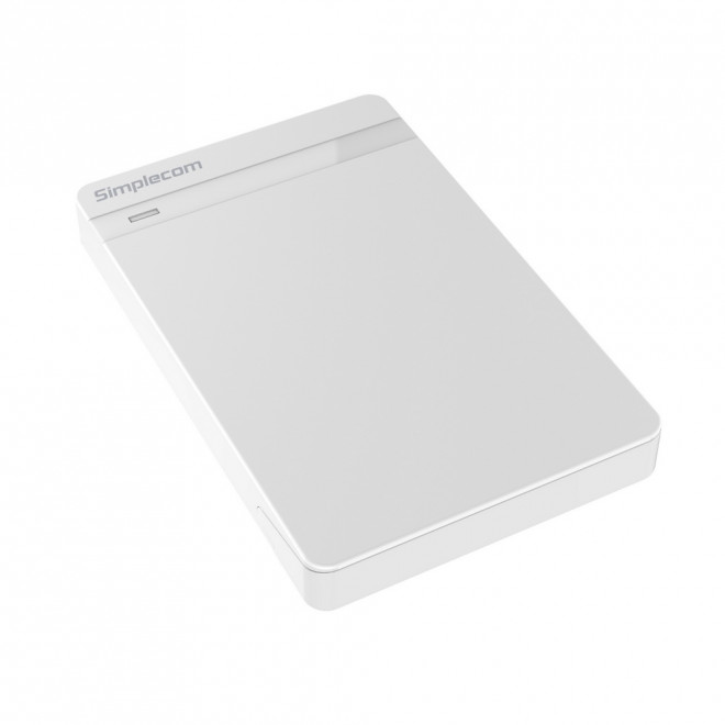 [9350414000075] 9350414000075 Simplecom SE203 Tool Free 2.5" SATA HDD SSD to USB 3.0 Hard Drive Enclosure - White Enclosure