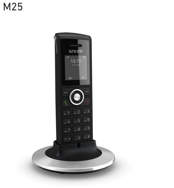 4260059581844 SNOM M25 Office Handset, Colour Screen, 75 Hours Standby Time, 3.5mm Headset Jack,  Multiple Language Support
