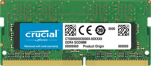 [649528822895] 649528822895 Crucial 16GB (1x16GB) DDR4 SODIMM 3200MHz CL22 1.2V Single Ranked Notebook Laptop Memory RAM