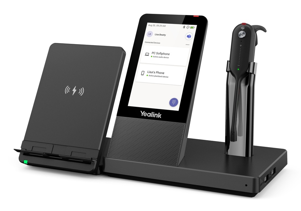 [6938818319325] 6938818319325 Yealink WH67 Teams DECT Wireless Convertible Headset, UC Workstation, HD Voice,2-Mic Noise Cancellation,Teams Certified, Lightweight, 4 Wearing Styles