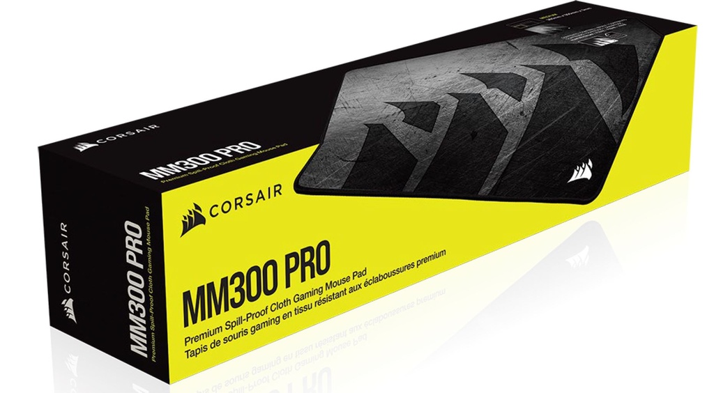[840006629474] 840006629474 Corsair MM300 PRO Premium Spill-Proof Cloth Gaming Mouse Pad – Medium - 360mm x 300mm x 3mm, Graphic Surface