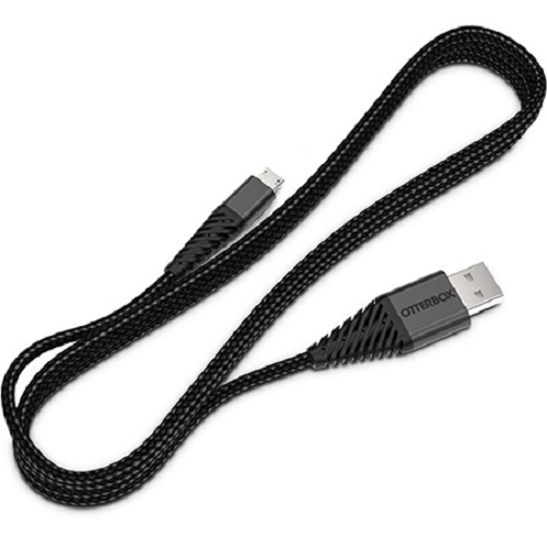 [660543406075] 660543406075 OtterBox Micro-USB to USB-A Cable (3M) - Black (78-51152),2.4 AMP High-Speed Fast Charge,Tangle-Resistant Braided Nylon, Rugged, 2 Years Warranty