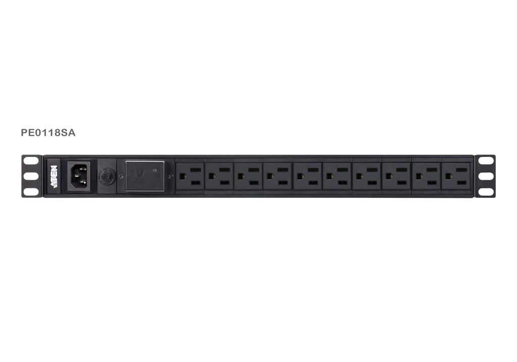 [4719264648908] 4719264648908 Aten 1U Basic PDU 10x Outlets with Surge Protection,18 x IEC C13, 10A Max, 100-240VAC, 50-60 Hz,  Overcurrent protection, Aluminum material