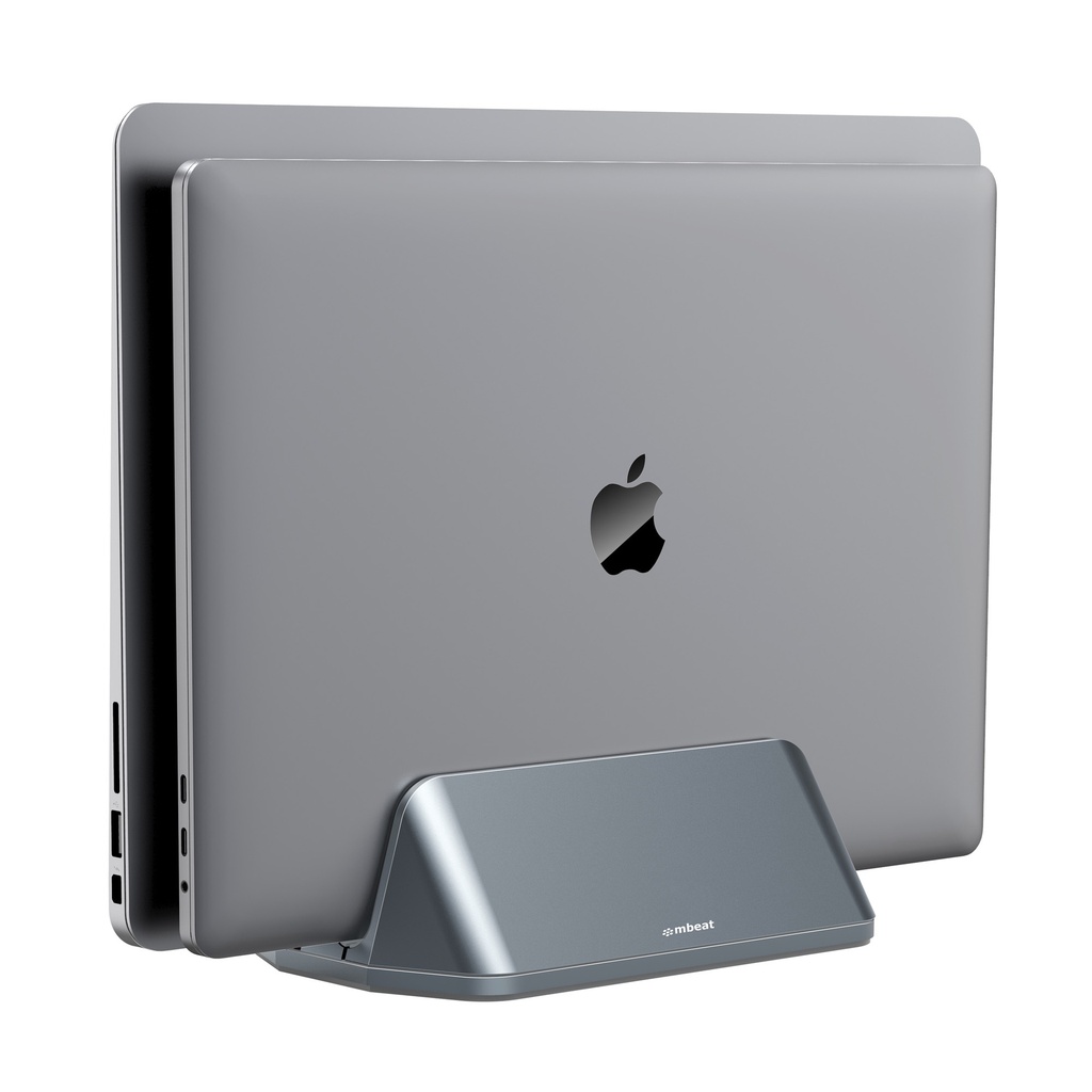 [9346396003081] 9346396003081 mbeat®  Stage S5 Adjustable Dual Bay Tablet, Laptop and MacBook Vertical Stand Declutter and Organise Dual Adjustable Bays Material: Aluminium alloy,