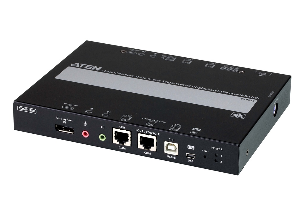 [4710469340666] 4710469340666 Aten CN9950 1-Local/Remote Share Access Single Port 4K DisplayPort KVM over IP Switch