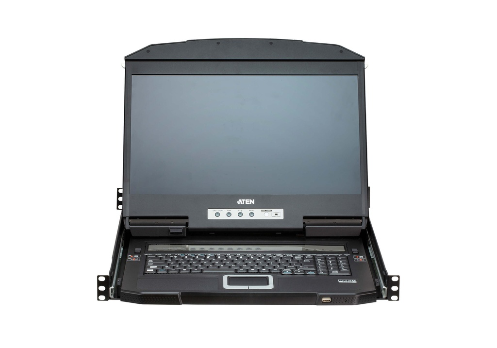 [4719264649240] 4719264649240 Aten 18.5" Short Depth 4-Port HDMI LCD KVM, Dual Rail and widescreen support, Superior video quality, Video DynaSync™, EDID Expert™ , Auto Scan mode