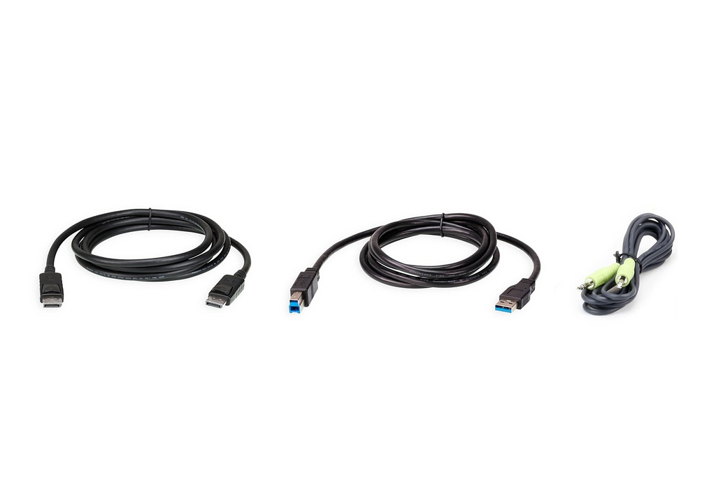 [4710469340659] 4710469340659 Aten 2M USB DisplayPort KVM Cable Kit, Enables the connection of Video, USB Keyboard/Mouse and Audio (Speaker)