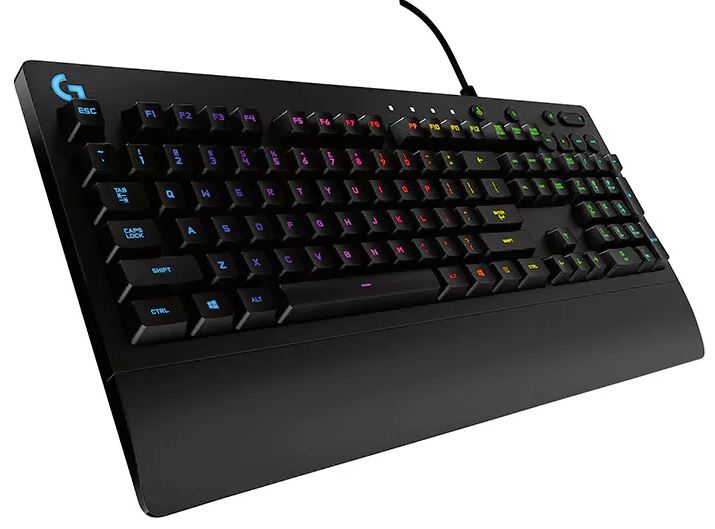 [97855123053] 97855123053 Logitech G213 Prodigy RGB Gaming Keyboard, 16.8 Million Lighting Colors Mech-Dome Backlit Keys Dedicated Media Controls Spill-Resistant Durable