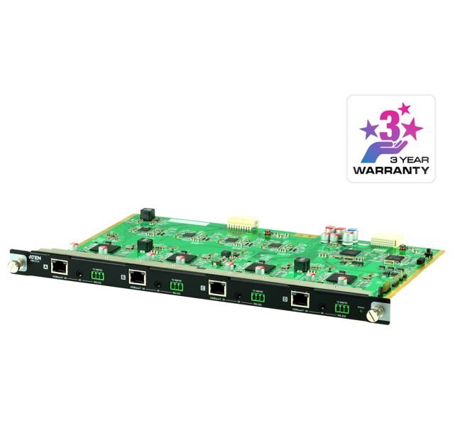 [KVA-VM7514] KVA-VM7514 Aten VM7514  4 Port HDBaseT Input Board for VM1600A/VM3200, HDBaseT Connectivity, Bi-directional RS-232 channel, Bi-directional IR channel