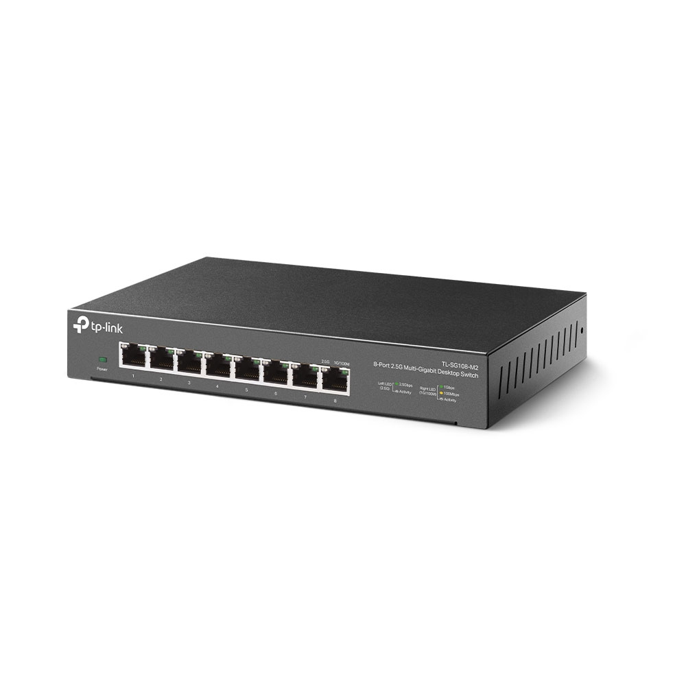 [6935364052904] 6935364052904 TP-Link TL-SG108-M2 8-Port 2.5G Desktop Switch, Up To 40G Switching Capacity, Connects 2.5G NAS/Server, 2.5G WiFi 6 AP, 4K Video, Wall Mountable, 5YW