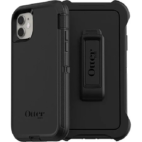[660543511830] 660543511830 OtterBox Defender Apple iPhone 11 Case Black - (77-62457), DROP+ 4X Military Standard, Multi-Layer, Included Holster, Rugged, 7 Years Warranty