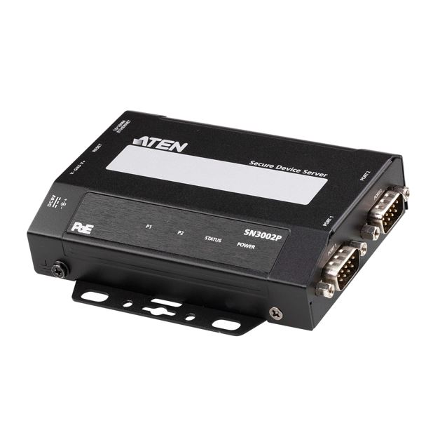 KVA-SN3002P Aten SN3002P 2-Port RS-232 Secure Device Server with PoE, Secured operation modes, Third-party authentication, IP address filter