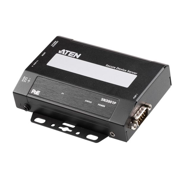 KVA-SN3001P Aten SN3001P 1-Port RS-232 Secure Device Server with PoE, Secured operation modes, Local  remote authentication and login, Third-party authenticati