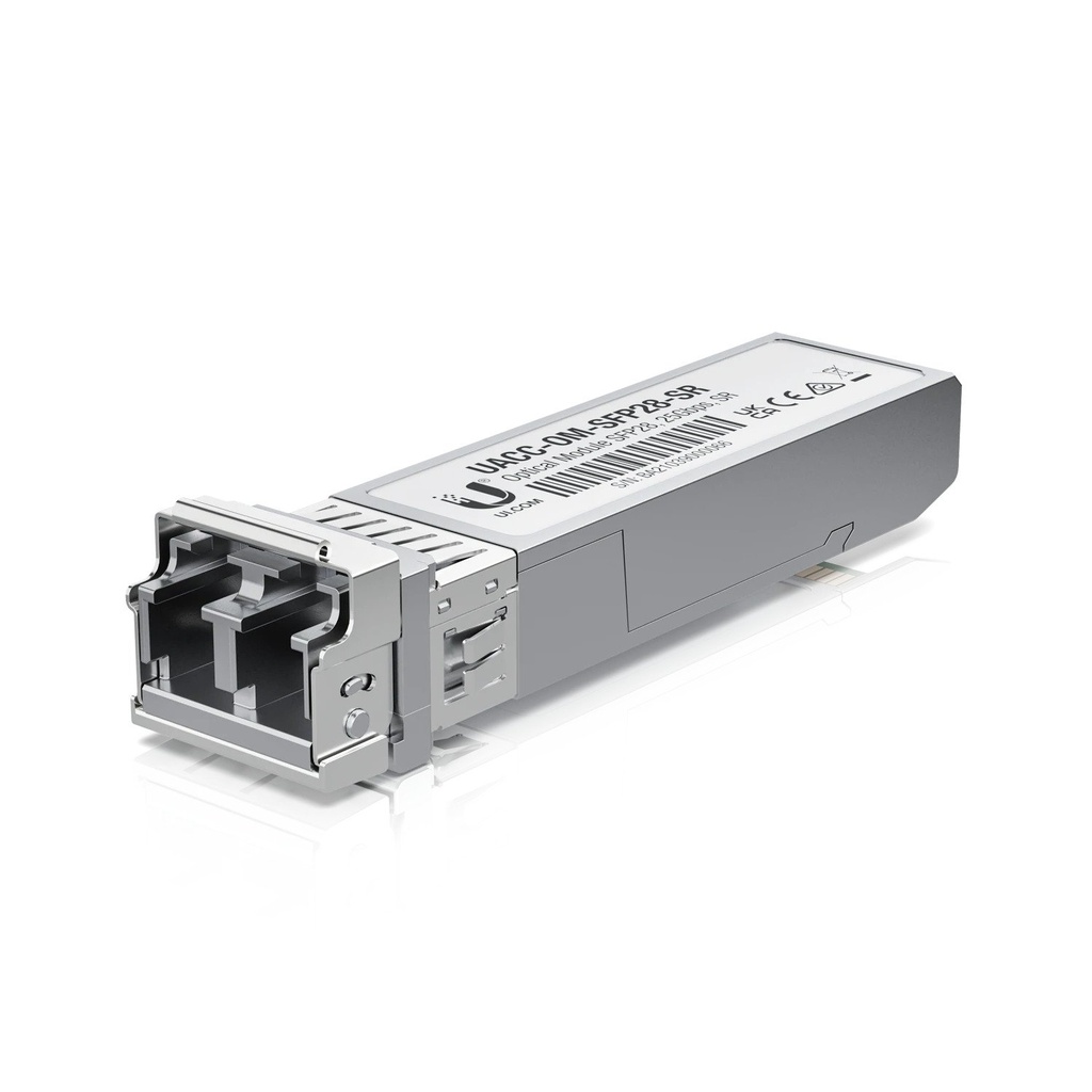 [810010077004] 810010077004 Ubiquiti 25 Gbps Multi-Mode Optical Module, Short-range, SFP28-compatible Optical Transceiver Module, Connections Up To 100 m, 2Yr Warr
