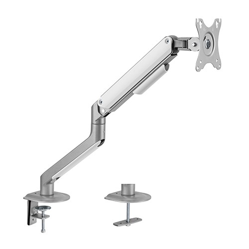 [6956745165716] 6956745165716 Brateck Single Monitor Economical Spring-Assisted Monitor Arm Fit Most 17"-32" Monitors, Up to 9kg per screen VESA 75x75/100x100 Matte Grey (LS)