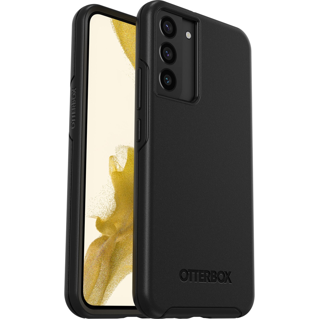 [840104295908] 840104295908 OtterBox Symmetry Samsung Galaxy S22+ 5G (6.6") Case Black - (77-86432), Antimicrobial, DROP+ 3X Military Standard, Raised Edges, 7 Years Warranty