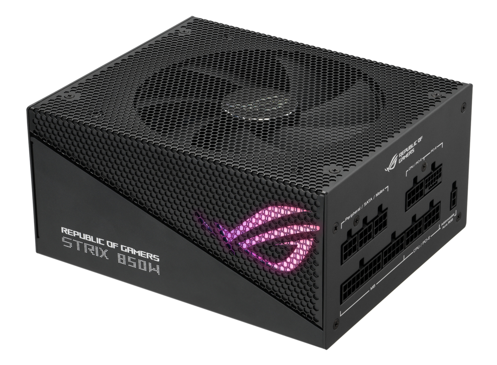 [4711081722267] 4711081722267 ASUS ROG-STRIX-AURA-850G-GAMING ROG STRIX 850W Gold Aura Edition, 80 Plus Gold, Fully Modular, Lambda A++ Certification,135mm Fan, Aura Sync, 10YW