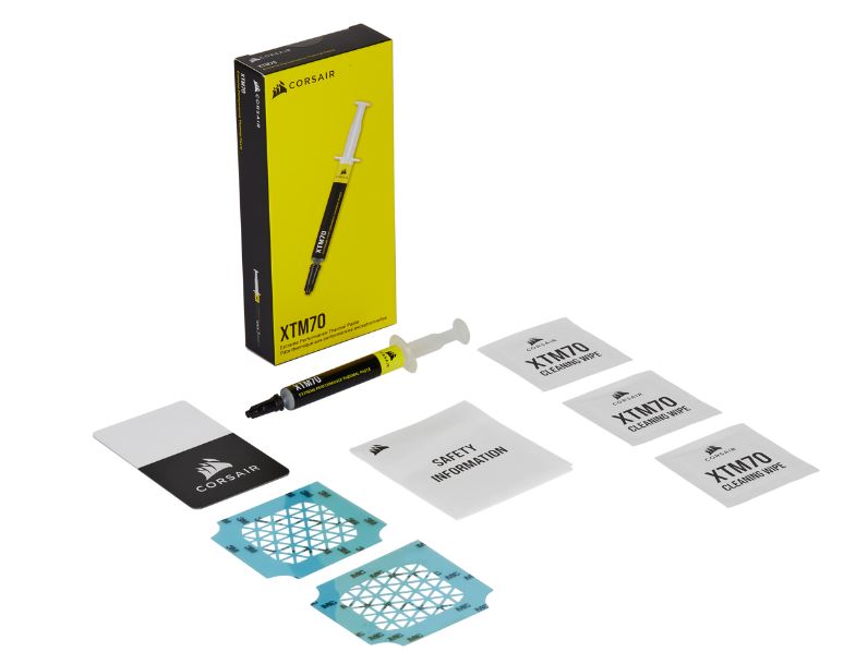 [840006692379] 840006692379 Corsair XTM70 Extreme Performance Thermal Paste, Thermal Grease. 3 Grams with Easy Applicator and cleaning Wipes.