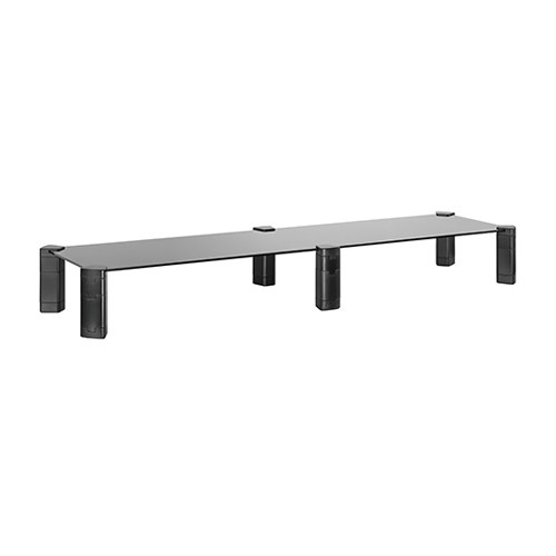 [6956745164504] 6956745164504 Brateck Dual Monitor Tempered Glass Modular Riser (1029x285x127mm) Fit Screen Size 13"~32" Weight Capacity Up to 20kg (LS)