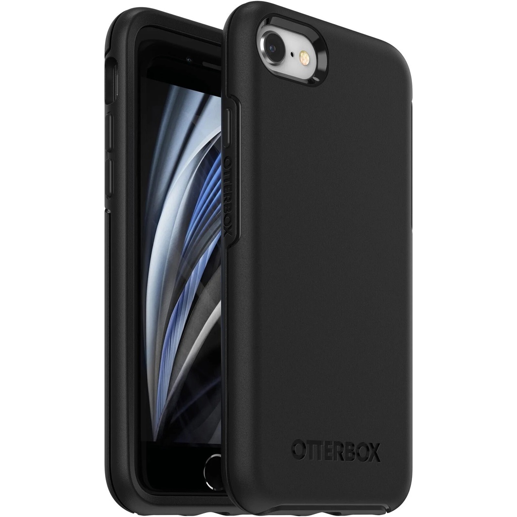[660543425793] 660543425793 OtterBox Symmetry Apple iPhone SE (3rd  2nd Gen) and iPhone 8/7 Case Black - (77-56669), DROP+ 3X Military Standard, Raised Edges, 7 Years Warranty