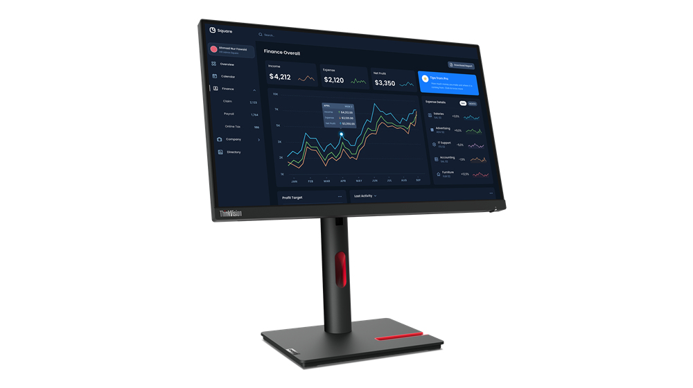 [196380370021] 196380370021 LENOVO ThinkVision T23i-30 23" FHD IPS Monitor 1920x1080 16:9 Anti-Glare Height Adjustable Titl Swivel Pivot 4xUSB3.2 Hub VGA DP HDMI Audio 3yr wty