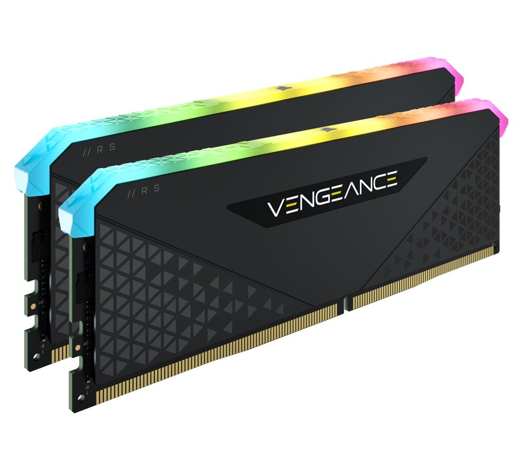 [840006649021] 840006649021 Corsair Vengeance RGB RS 32GB (2x16GB) DDR4 3600MHz C18 18-22-22-42 Black Heatspreader Desktop Gaming Memory