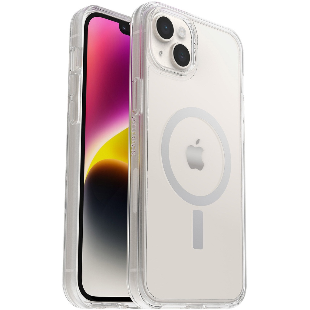 [840262387842] 840262387842 OtterBox Symmetry+ Clear MagSafe Apple iPhone 14 Plus Case Clear - (77-89170), DROP+ 3X Military Standard, Raised Edges, Ultra-Sleek, 7 Years Warranty
