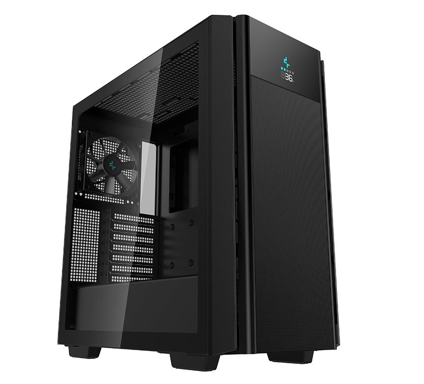 [6933412775072] 6933412775072 DeepCool CH510 Mesh Digital Mid-Tower ATX Case, Digital Status Display,Tempered Glass, 1 x 120mm Fan, 2 x 3.5" Drive Bays, 7 x Expansion Slots