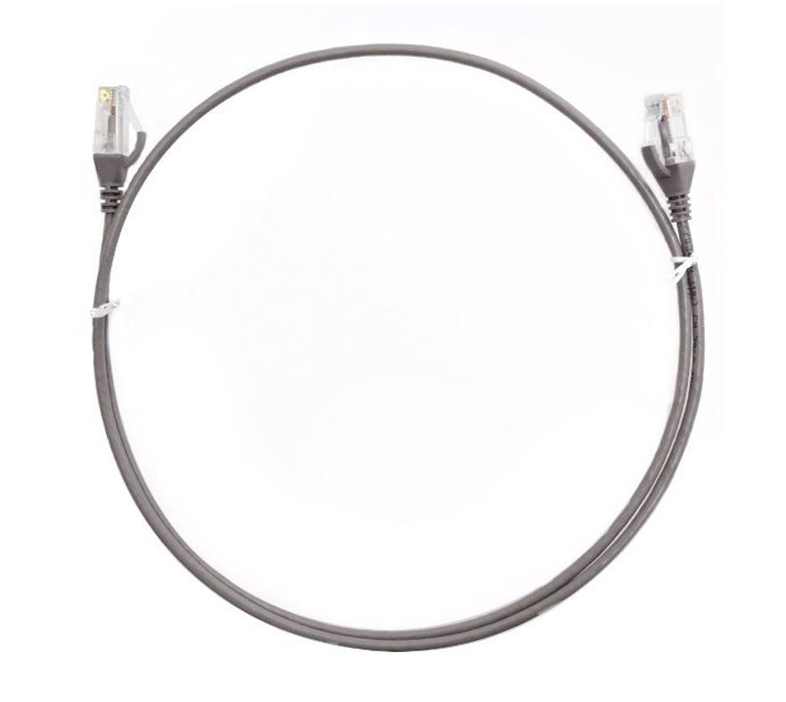 [744109262968] 744109262968 8ware CAT6 Ultra Thin Slim Cable 20m - Grey Color Premium RJ45 Ethernet Network LAN UTP Patch Cord 26AWG for Data