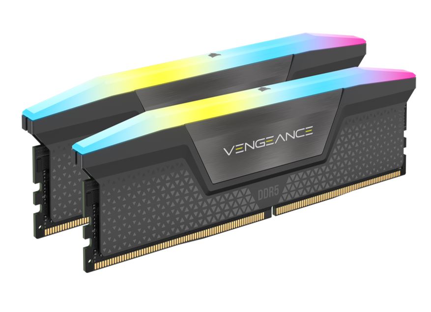[840006600145] 840006600145 Corsair Vengeance RGB 64GB (2x32GB) DDR5 UDIMM 5600MHz C36 1.25V Desktop Gaming Memory Black Optimized for AMD Expo Ryzen 7000 Series