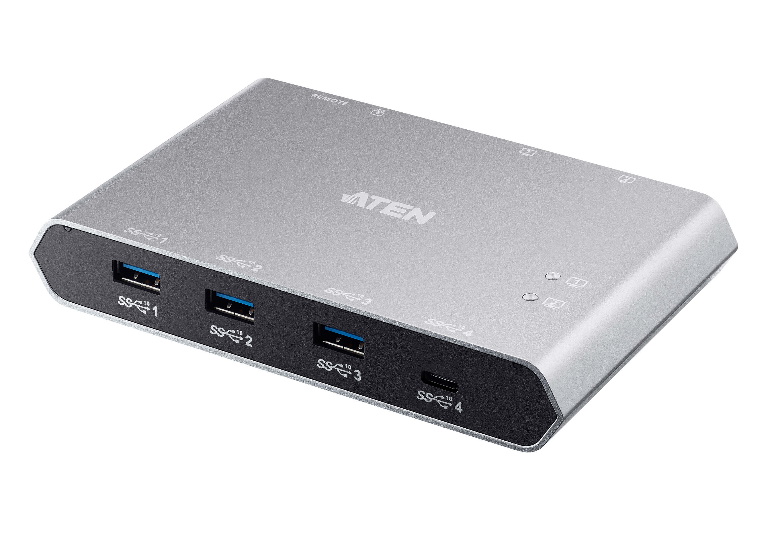 [4719264649189] 4719264649189 Aten Sharing Switch Gen2 2x4 USB-C, 2x PC, 4x USB 3.2 Gen2 Ports (1x USB-C), Power Passthrough, OSX  Windows Compatible, Plug and Play