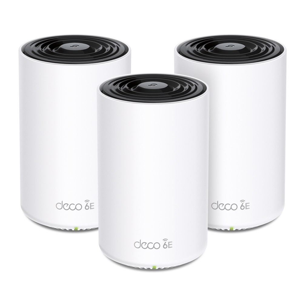 [4897098684993] 4897098684993 TP-Link Deco XE75 Pro(3-pack) AXE5400 Tri-Band Mesh Wi-Fi 6E System, 574 Mbps at 2.4 GHz + 2402 Mbps at 5 GHz + 2402 Mbps at 6 GHz
