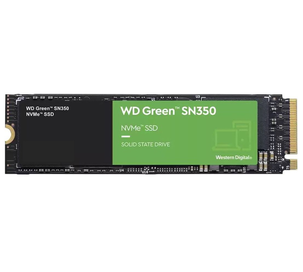 [718037886022] 718037886022 Western Digital WD Green SN350 2TB M.2 NVMe SSD 3200MB/s 3000MB/s R/W 340K/380K IOPS1M hrs MTTF 3yrs wty