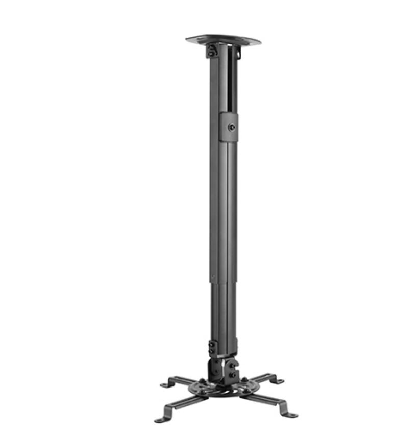 [6956745169707] 6956745169707 Brateck Steel Projector Ceiling Mount in Black Fit most Projectors Up to 13.5kg (LS)