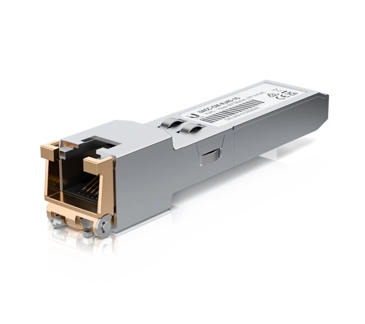 [810010078636] 810010078636 Ubiquiti SFP to RJ45 Transceiver Module, 1000Base-T Copper SFP Transceiver, 1Gbps Throughput Rate, Supports Up to 100m, 2Yr Warr
