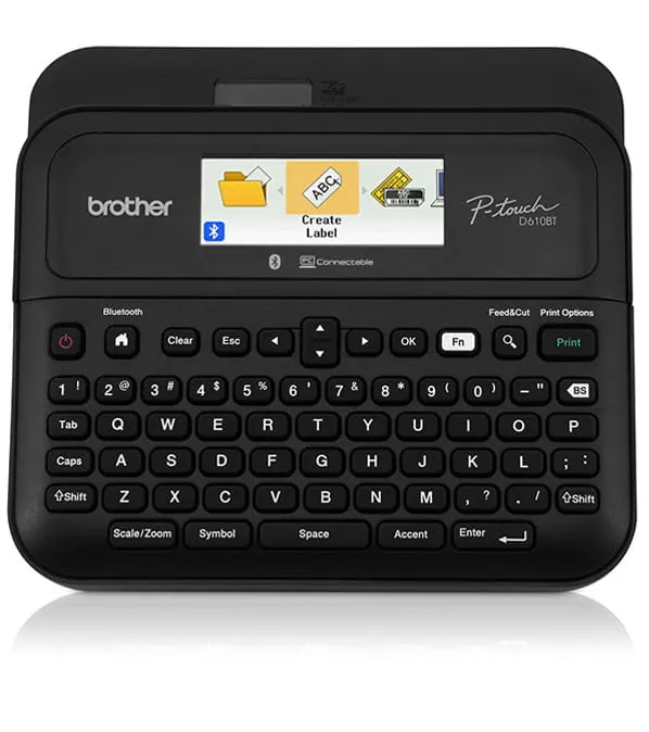 [4977766824958] 4977766824958 Brother PT-D610BT PC  BLUETOOTH CONNECTABLE PORTABLE P TOUCH LABELLER W/ COLOUR DISPLAY - 3.5-24MM TZE TAPE MODEL