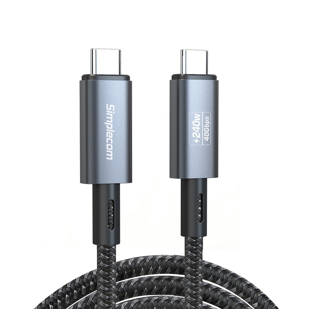 [9350414002659] 9350414002659 Simplecom CA612 USB-C to USB-C Cable USB4 40Gbps 5A 240W PD3.1 8K@60Hz 1.2M